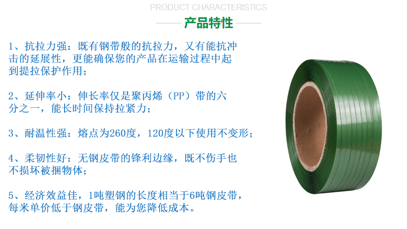 磚廠PET塑鋼帶特性
